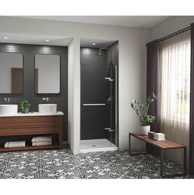 Aker Icon Base 3232 Acrylx Alcove Center Drain Shower Base - White