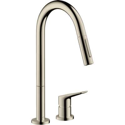 Axor Citterio M 2-Hole Single-handle Kitchen Faucet 2-Spray Pull-down, 1.75 GPM - Polished Nickel