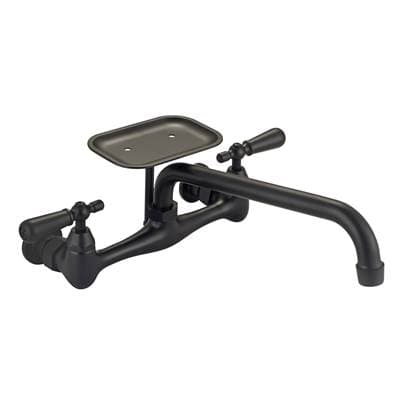 Barclay Dollie Wall Mount, Dish Soap 10'' Spout W/ceramic Disc, MB - Matte Black