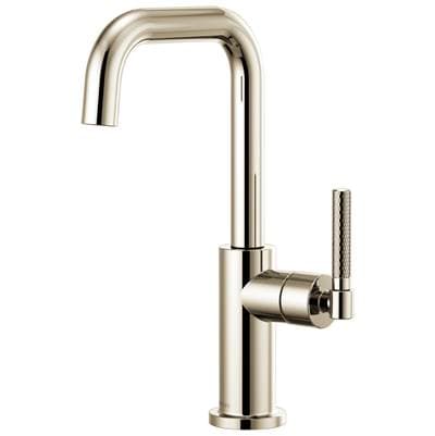 Brizo Litze Bar Faucet with Square Spout and Knurled Handle Kit - Polished Nickel