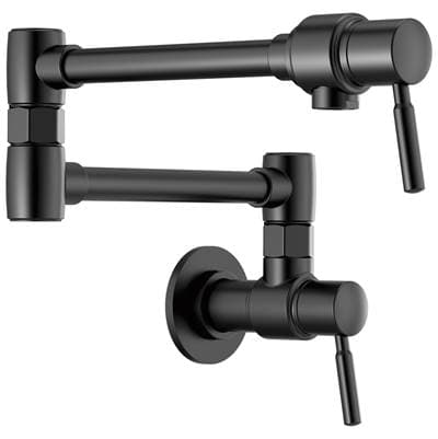 Brizo European Linear Wall Mount Pot Filler - Matte Black