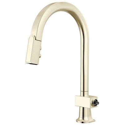 Brizo Frank Lloyd Wright Pull-down Kitchen Faucet with Arc Spout - Less Handle - Polished Nickel