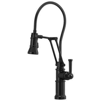 Brizo Artesso Single Handle Articulating Kitchen Faucet - Matte Black