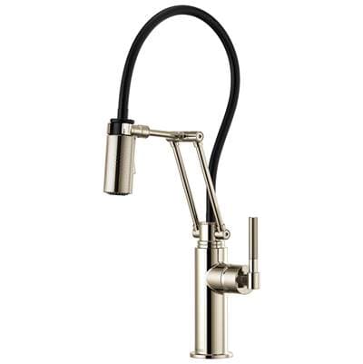 Brizo Litze Articulating Faucet with Knurled Handle - Polished Nickel