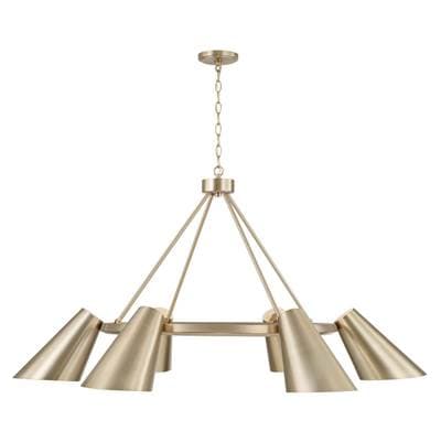 Capital Lighting 48'' W X 25.5'' H 6-Light Modern Ring Chandelier in Matte Brass with Painted...