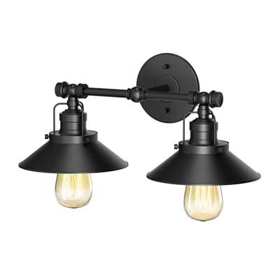 Gatco Modern Farmhouse Metal Double Sconce - Matte Black