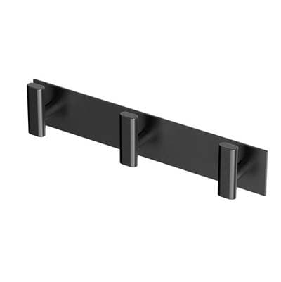 Gatco Elevate All Modern D1/2cor 11'' L Triple Robe Hook - Matte Black