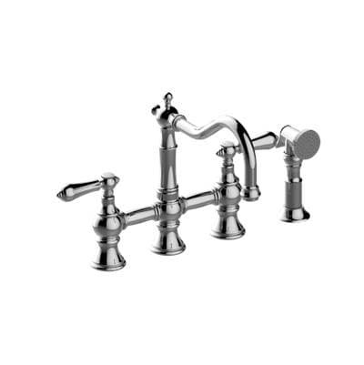 Graff Bridge Kitchen Faucet with Side Spray - Brushed Brass Pvd