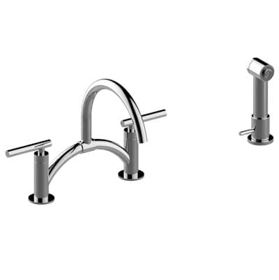 Graff Bridge Bar/prep Faucet with Independent Side Spray - Brushed Brass Pvd