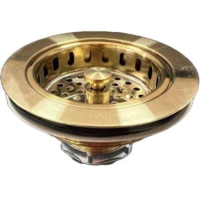 Maidstone Solid Brass Kitchen Sink Strainer - Brushed Brass