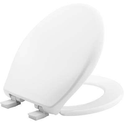 200E4 Bemis Affinity Round Plastic Toilet Seat Featuring Stay-Tite Seat Fastening System, Whisper-Close, Easy-Clean, Precision-Fit, and Super-Grip Bumpers