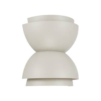 12'' W x 12.75'' H 2-Light Modern Tiered Dome Bowl Dual Sconce in Taupe