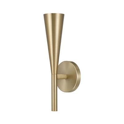 5'' W x 15'' H 1-Light Modern Tapered Sconce in Matte Brass