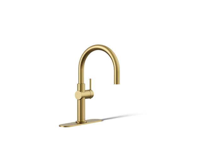 Kohler Crue Single-handle bar sink faucet - Vibrant Brushed Moderne Brass