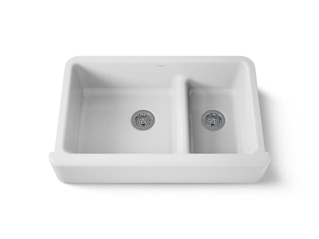 Kohler Whitehaven Smart Divide 35-3/4'' undermount double-bowl farmhouse kitchen sink