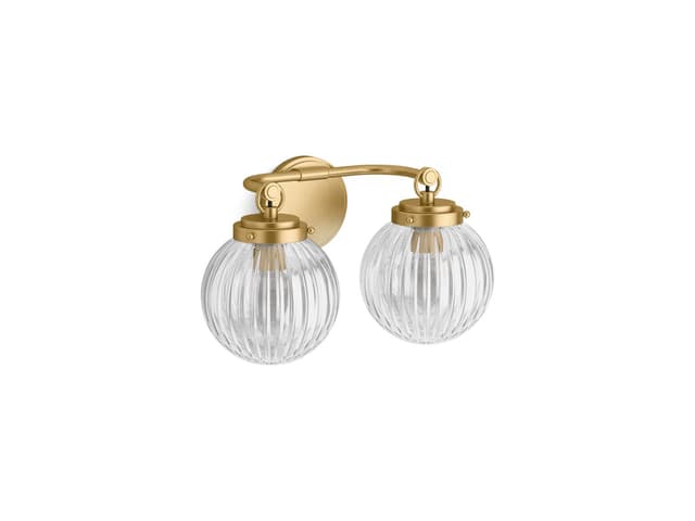 Kohler EmbraE by Studio McGee Two-light sconce - Brushed Moderne Brass