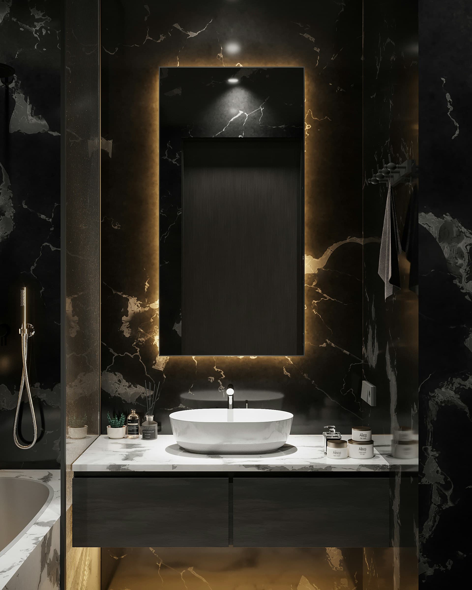 Luxury bathroom interior