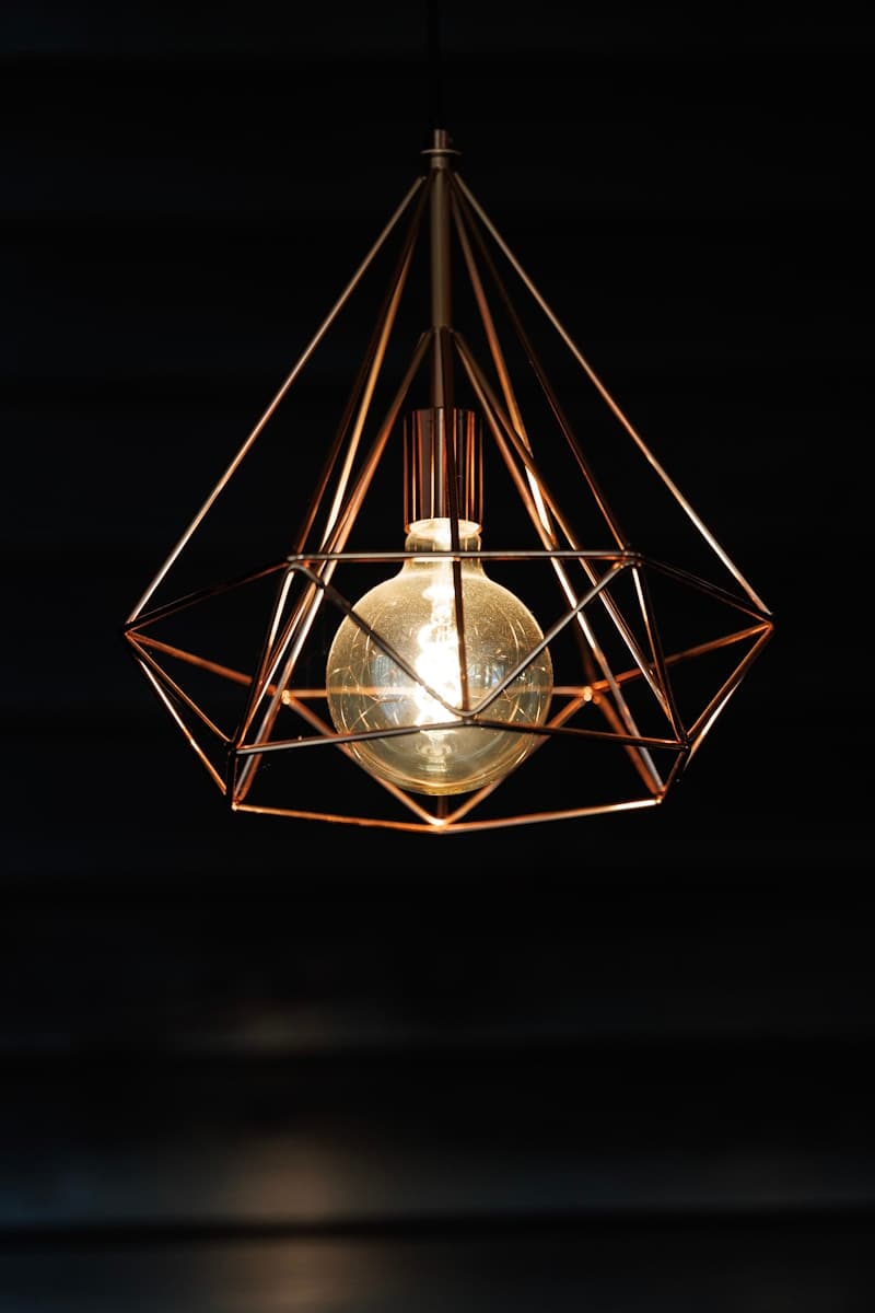 Copper pendant lighting