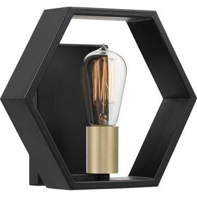 1 Lgt Wall Sconce Earth Black